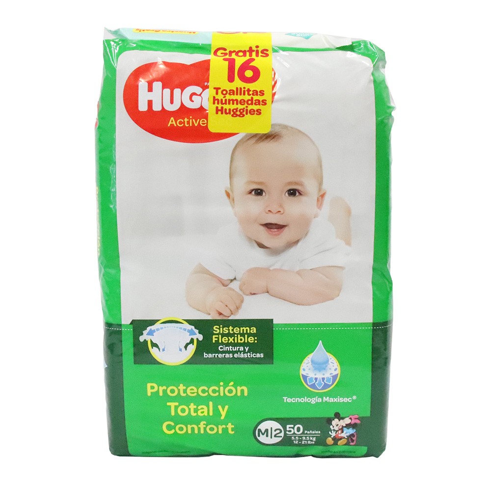 PAÑAL HUGGIES ACT SEC TALL M x  50 UND