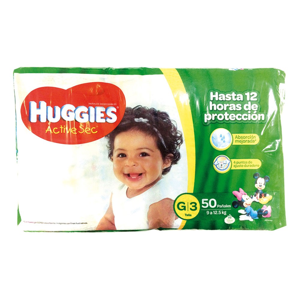 PAÑAL HUGGIES ACT SEC TALL G x  50 UND