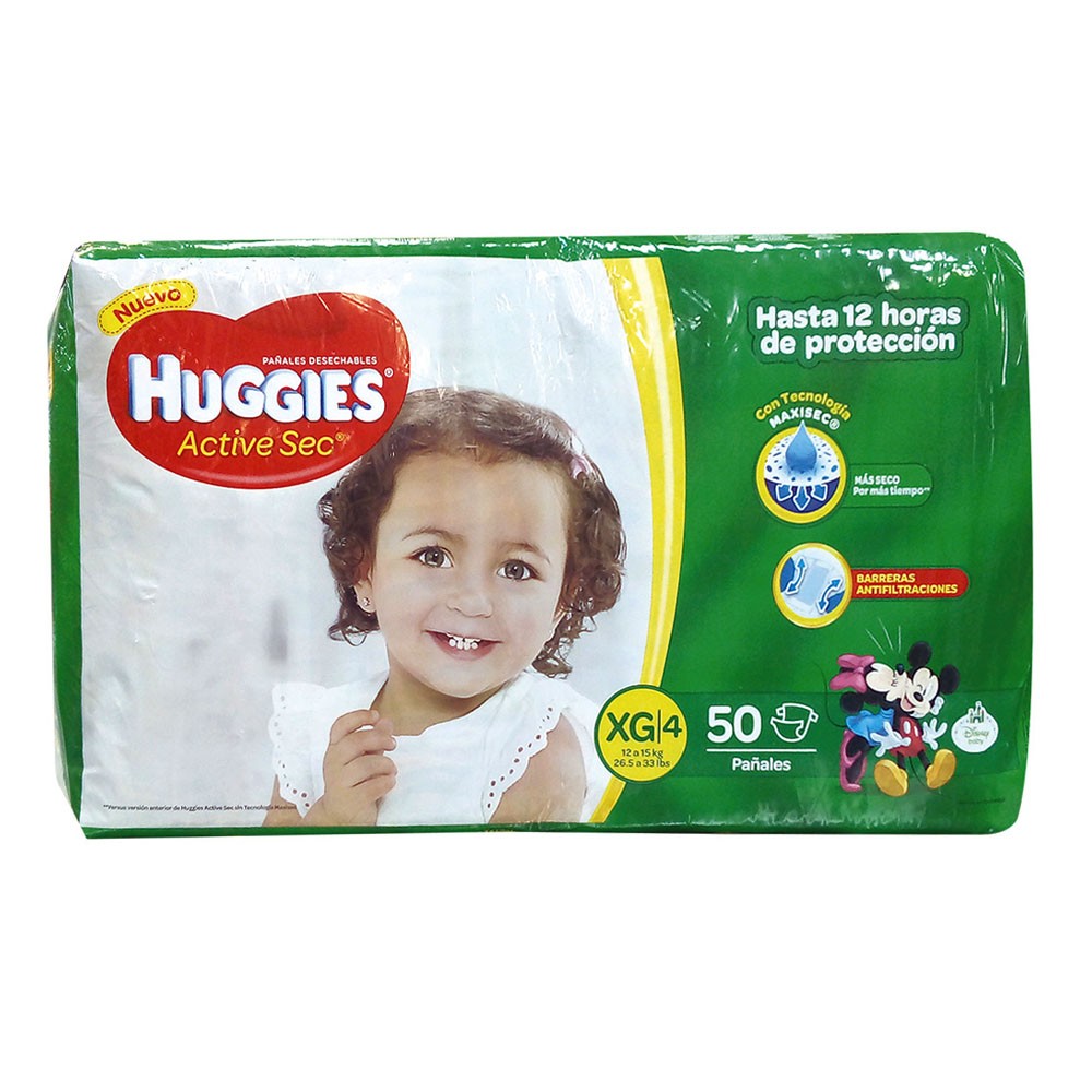 PAÑAL HUGGIES ACT SEC TALL XG x  50 UND