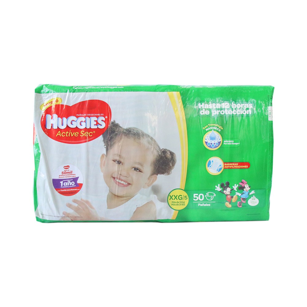 PAÑAL HUGGIES ACTSEC XXG  x  50UND