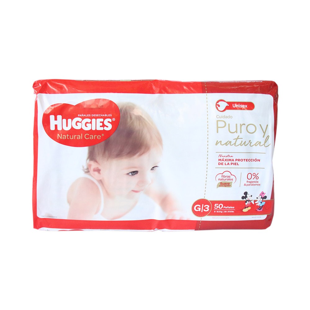 PAÑAL NAT CARE G HUGGIES x 50UND UNISEX