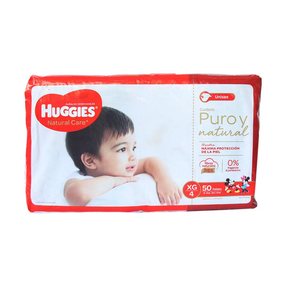 PAÑAL NAT CARE XG HUGGIES x 50UND UNISEX