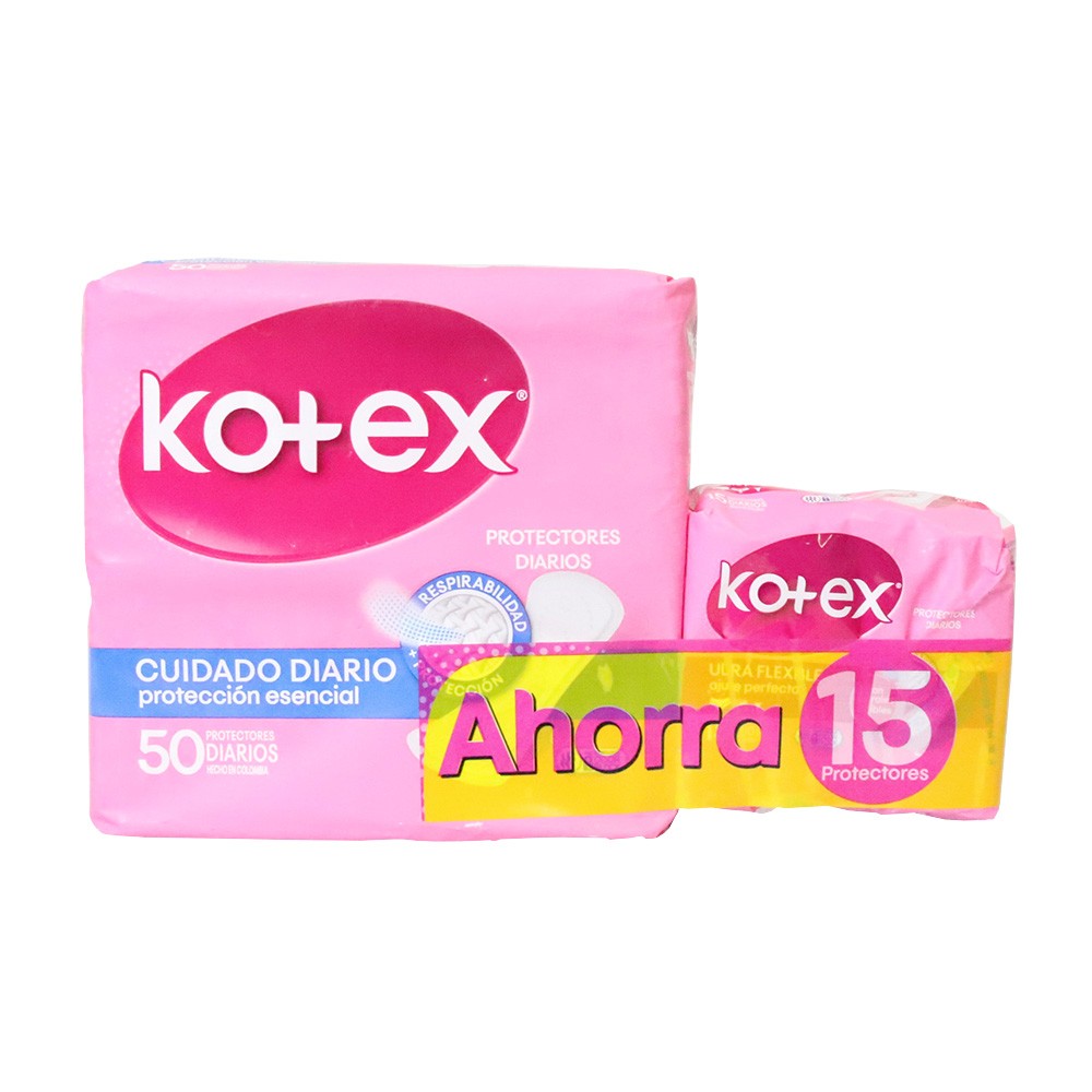 PROTECTORES KOTEX x 50UND+15UND