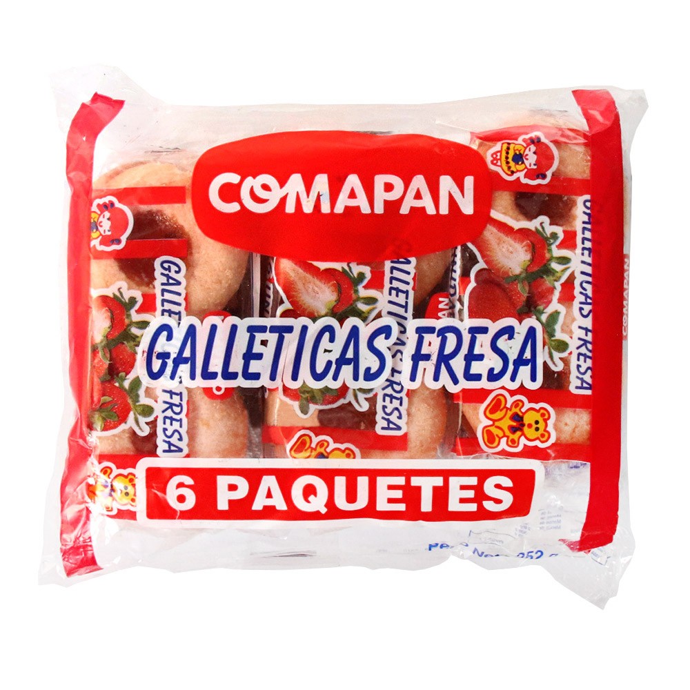 GALLETICAS LONCHE FRESA 6U*252GR COMAPAN