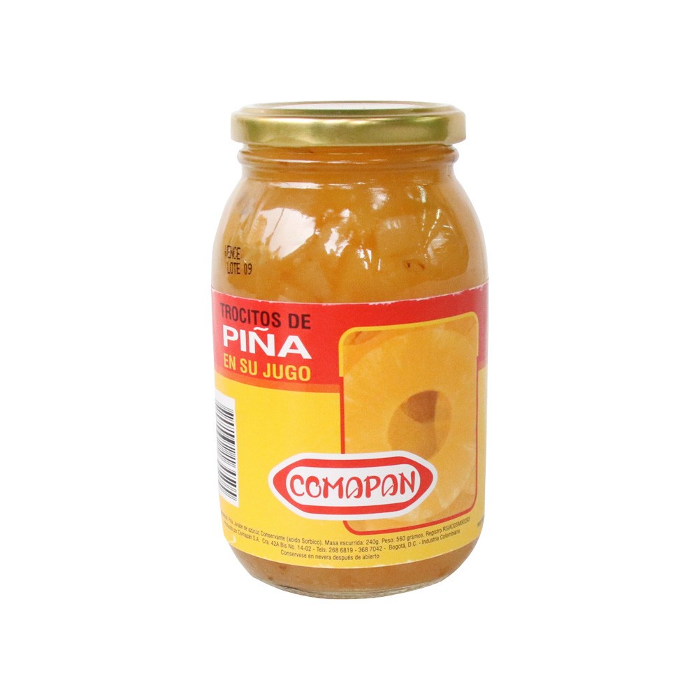 TROZITOS PIÑA EN SU JUGO  x 560GR
