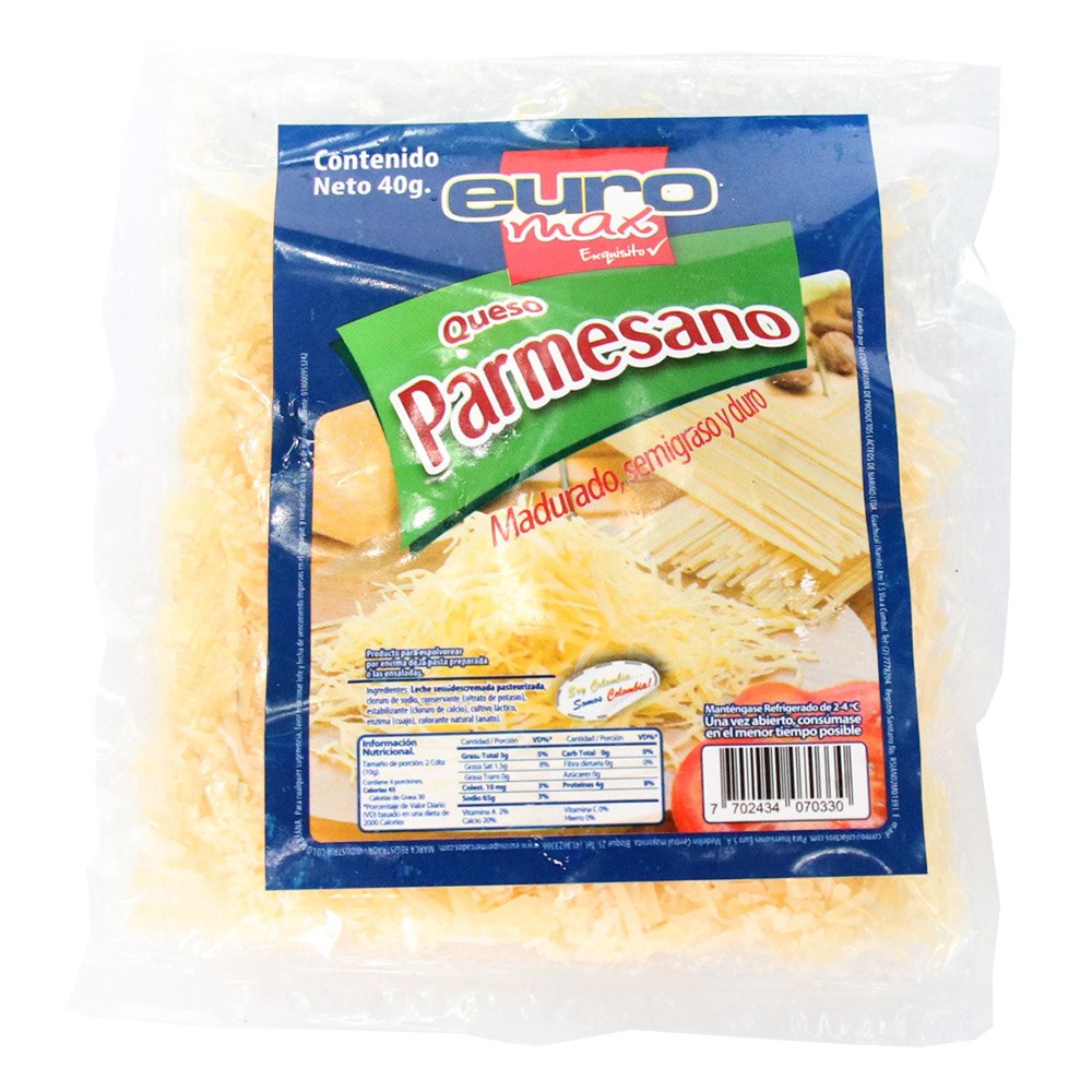 QUESO PARMESANO EUROMAX   x 40GR