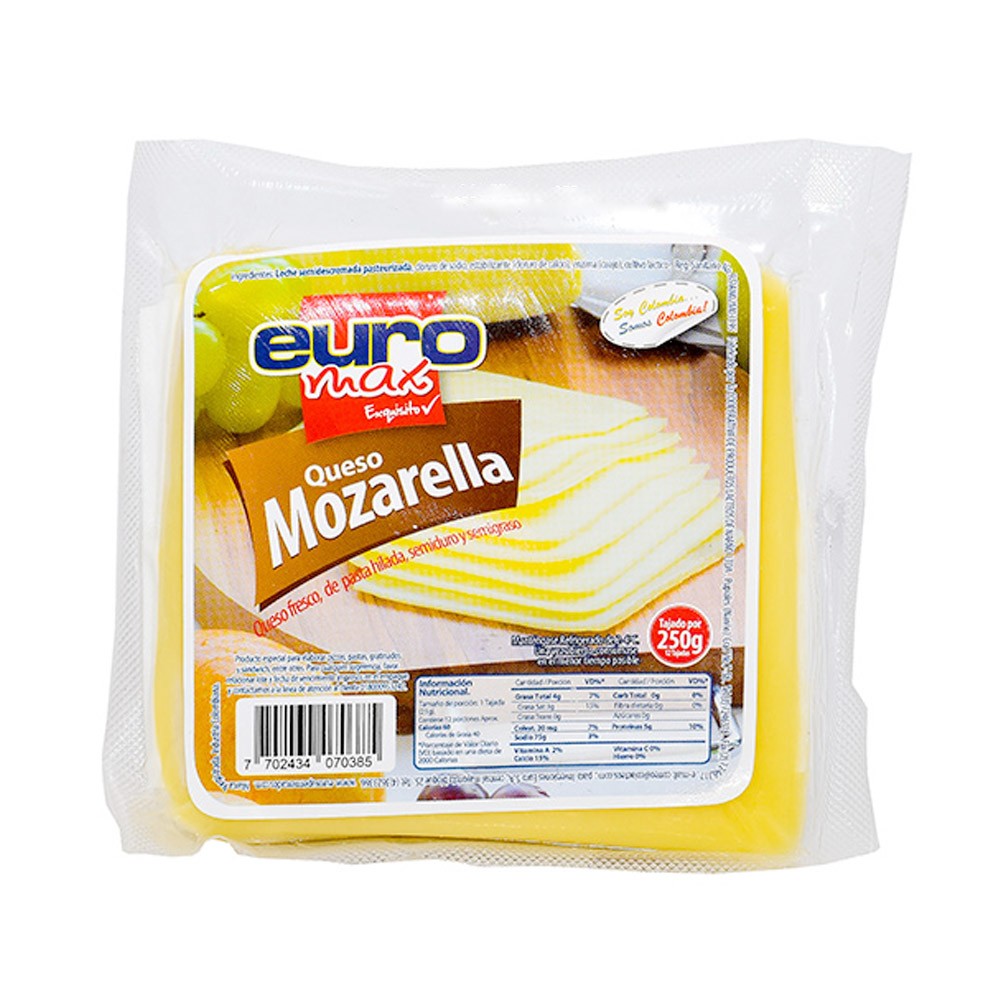 QUESO MOZARELLA EUROMAX   x 250GR