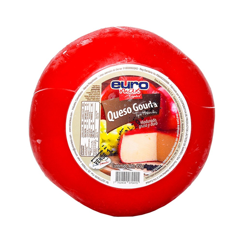 QUESO GOUDA HOLANDES EUROMAX   x 450GR