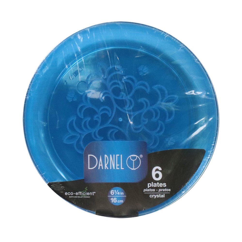 PLATO CRISTAL AZUL DARNEL*16CM