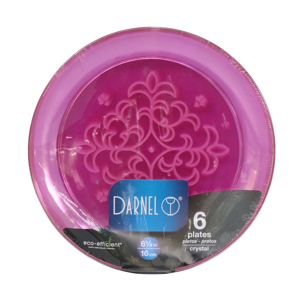 PLATO CRISTAL ROSADO DARNEL*16CM