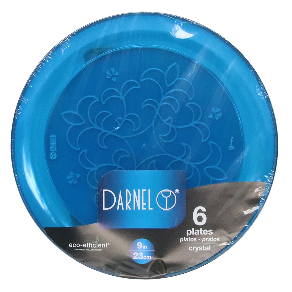 PLATO CRISTAL AZUL DARNEL*23CM