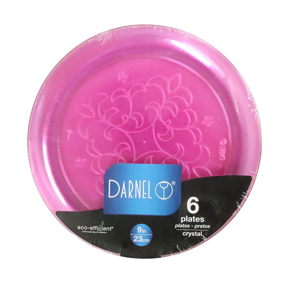 PLATO CRISTAL ROSADO DARNEL*23CM