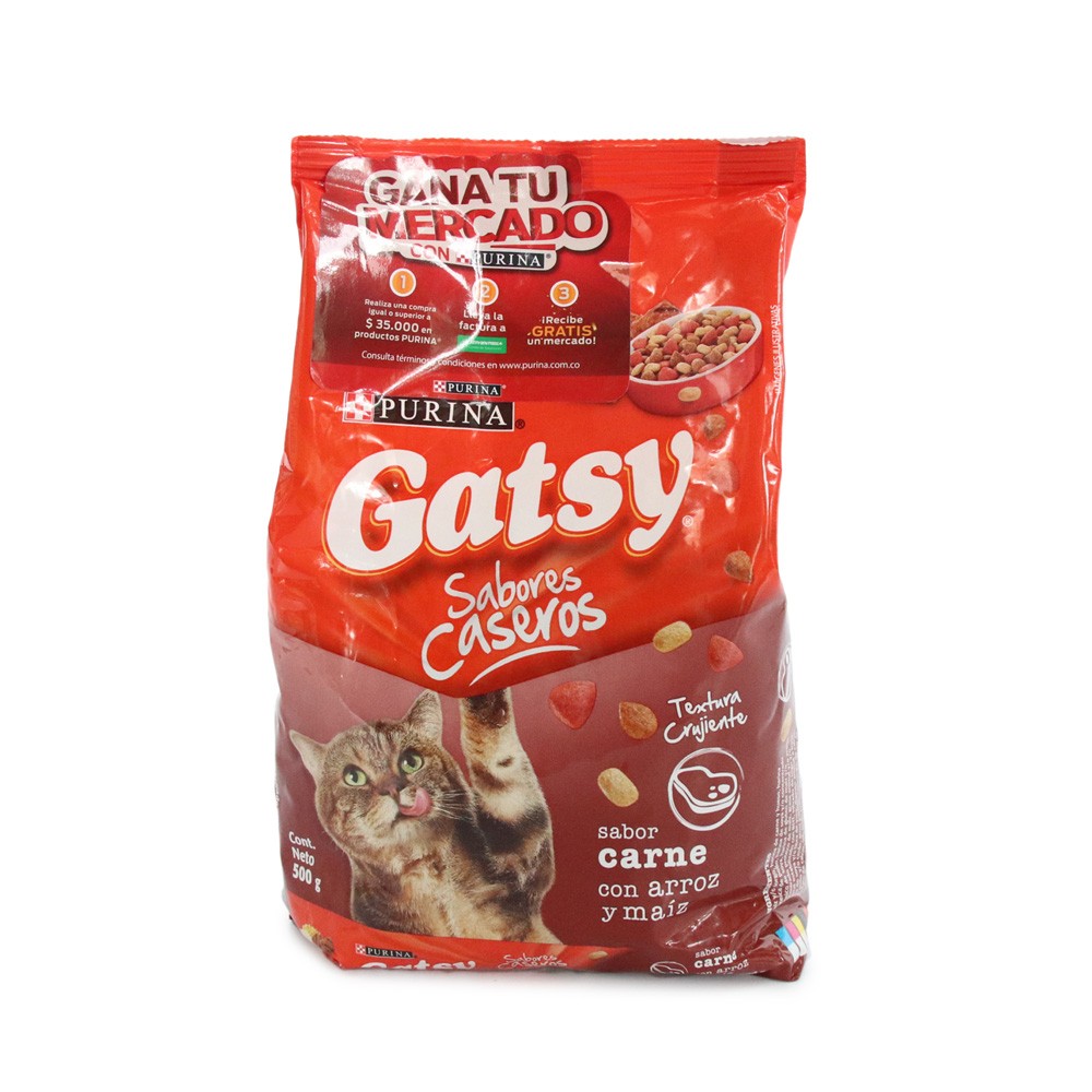 GATSY CARNE ARROZ Y MAIZ  x 500GR