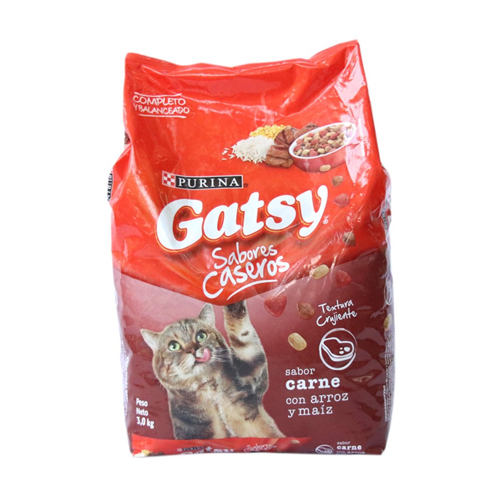 GATSY CARNE/ARROZ/MAIZ  x 3000GR