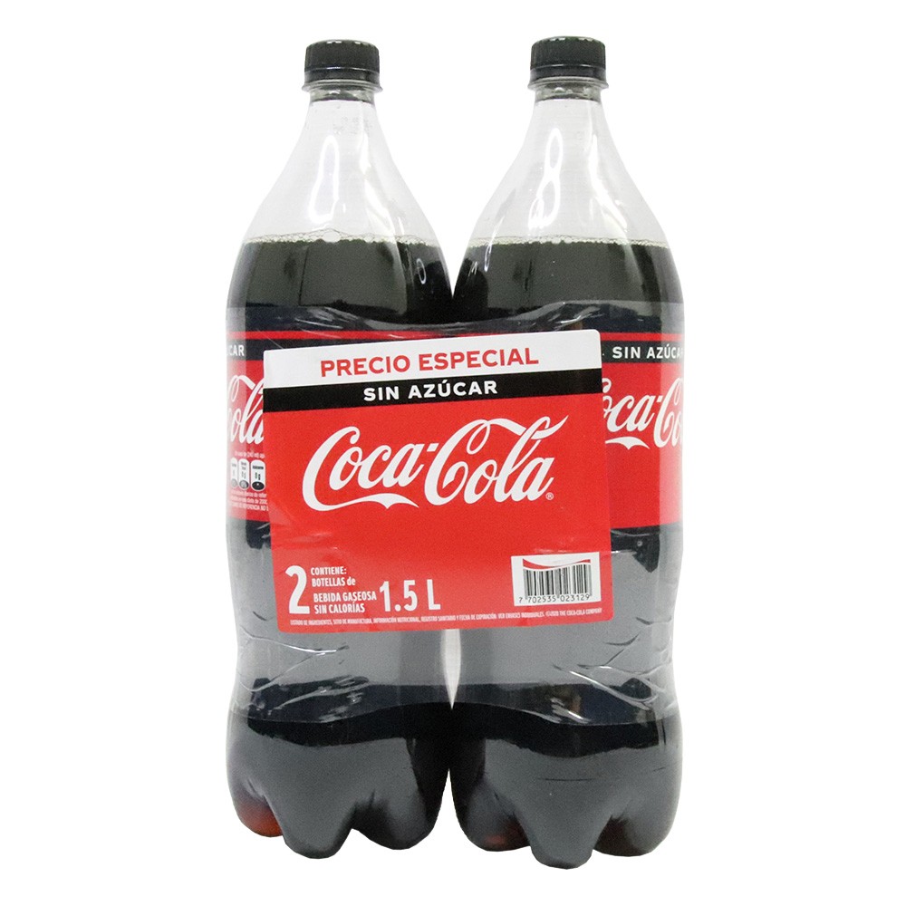 DUO PACK SIN AZUCAR COCACOLA*1500ML