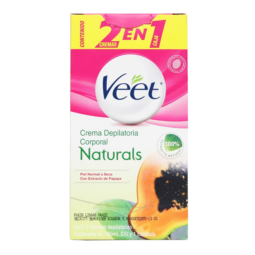 CREMA DEPILATOR VEET PAPAYA 2 x 100ML