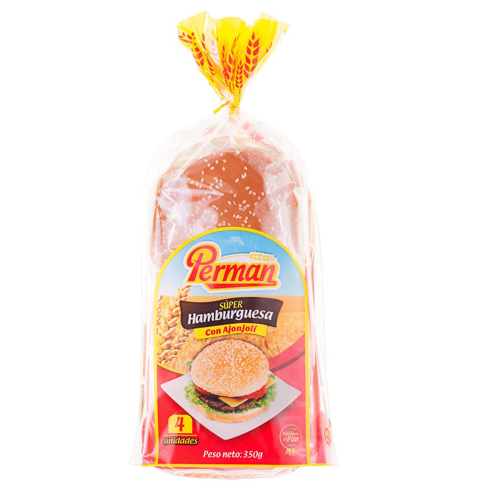 SUPER HAMBURGUESA AJONJOLI x 4
