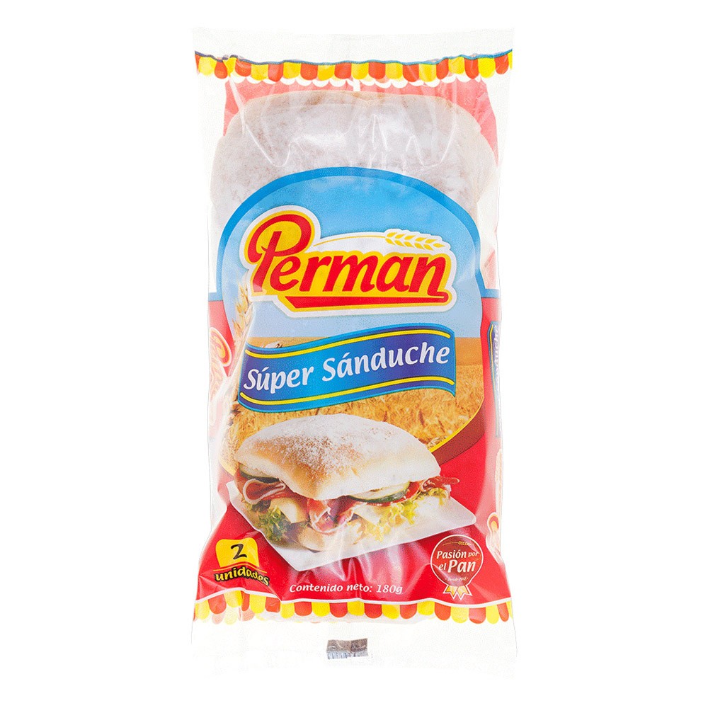 PAN SUPERSANDUCHE PERMAN  x 2  180g