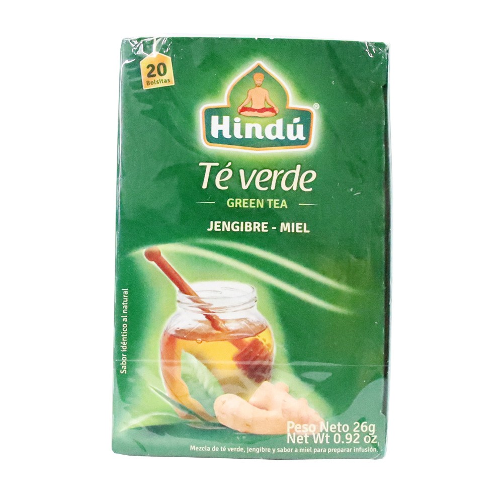 TE VERDE+JENGIBRE Y MIEL x 20
