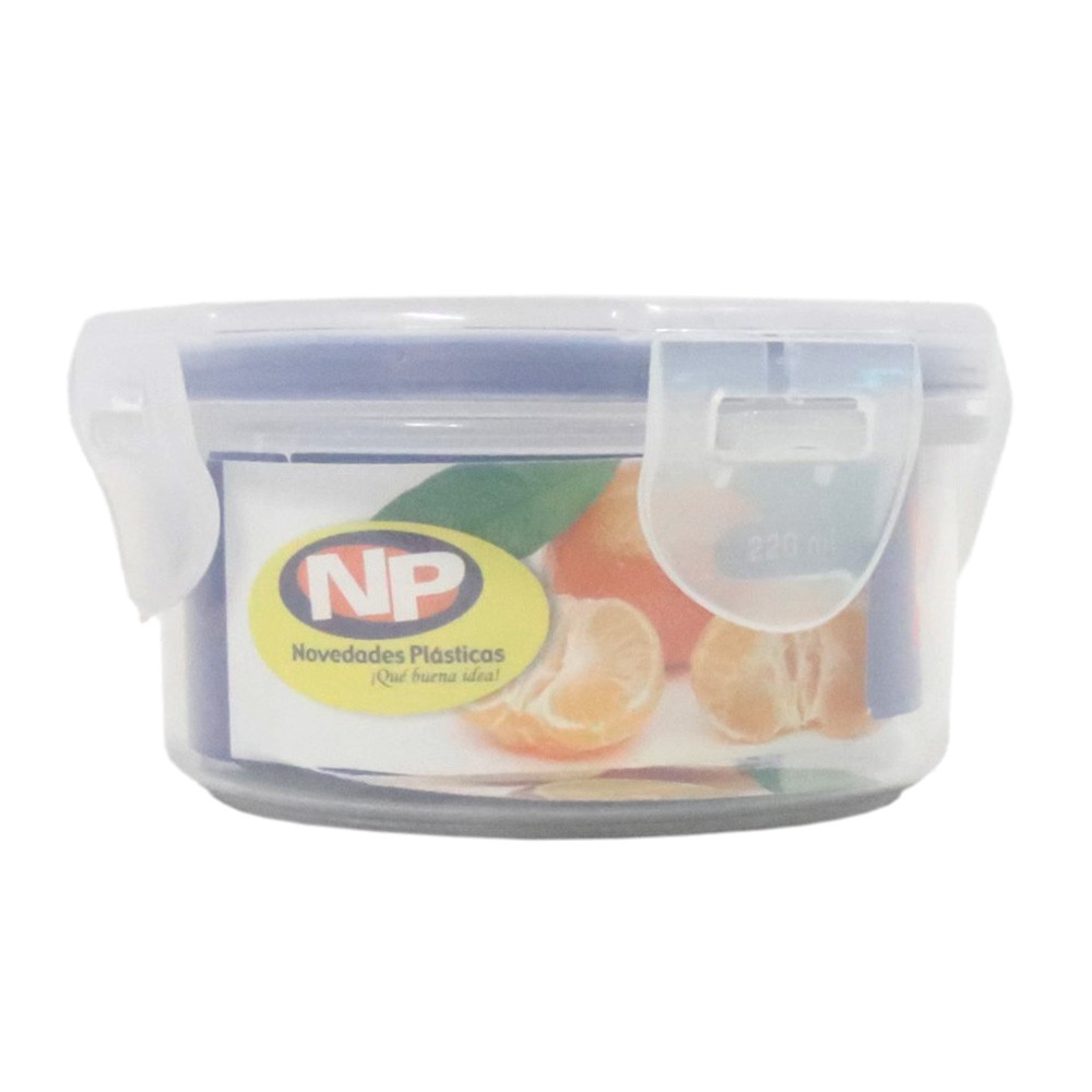 RECIPIENTE HERMETICO REDOND  x 220ml