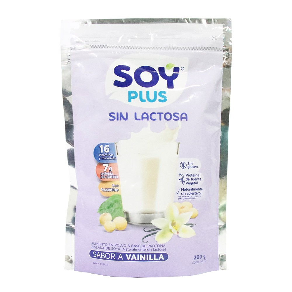 LECHE SOYA VAINILL S/LAC *200GR SOY PLUS