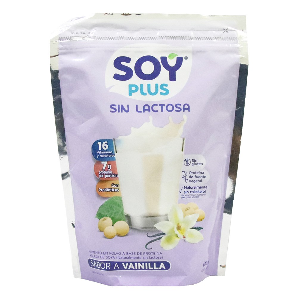 LECHE SOYA VAINILL S/LAC *400GR SOY PLUS
