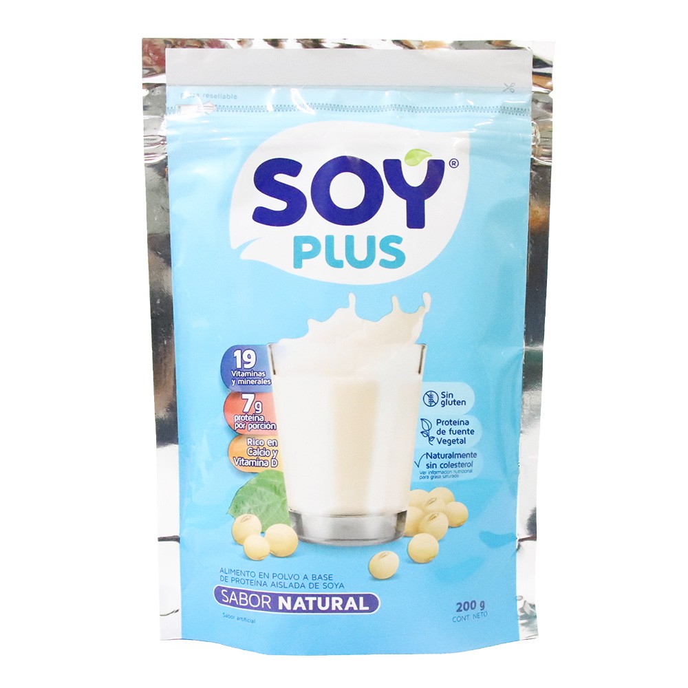 LECHE SOYA NATURAL  x 200GR SOY PLUS