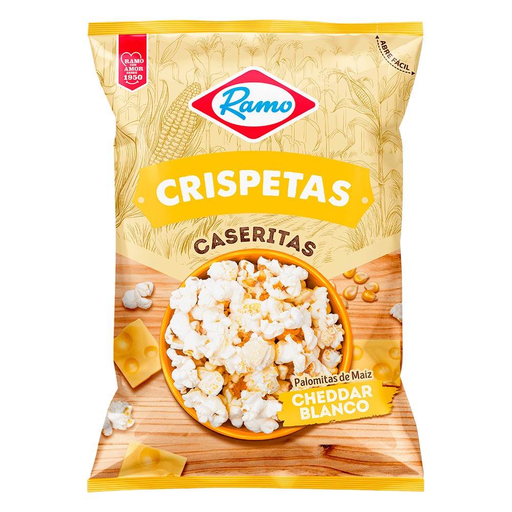 CRISPETAS CHEDDAR BLANCO RAMO x 100 GR