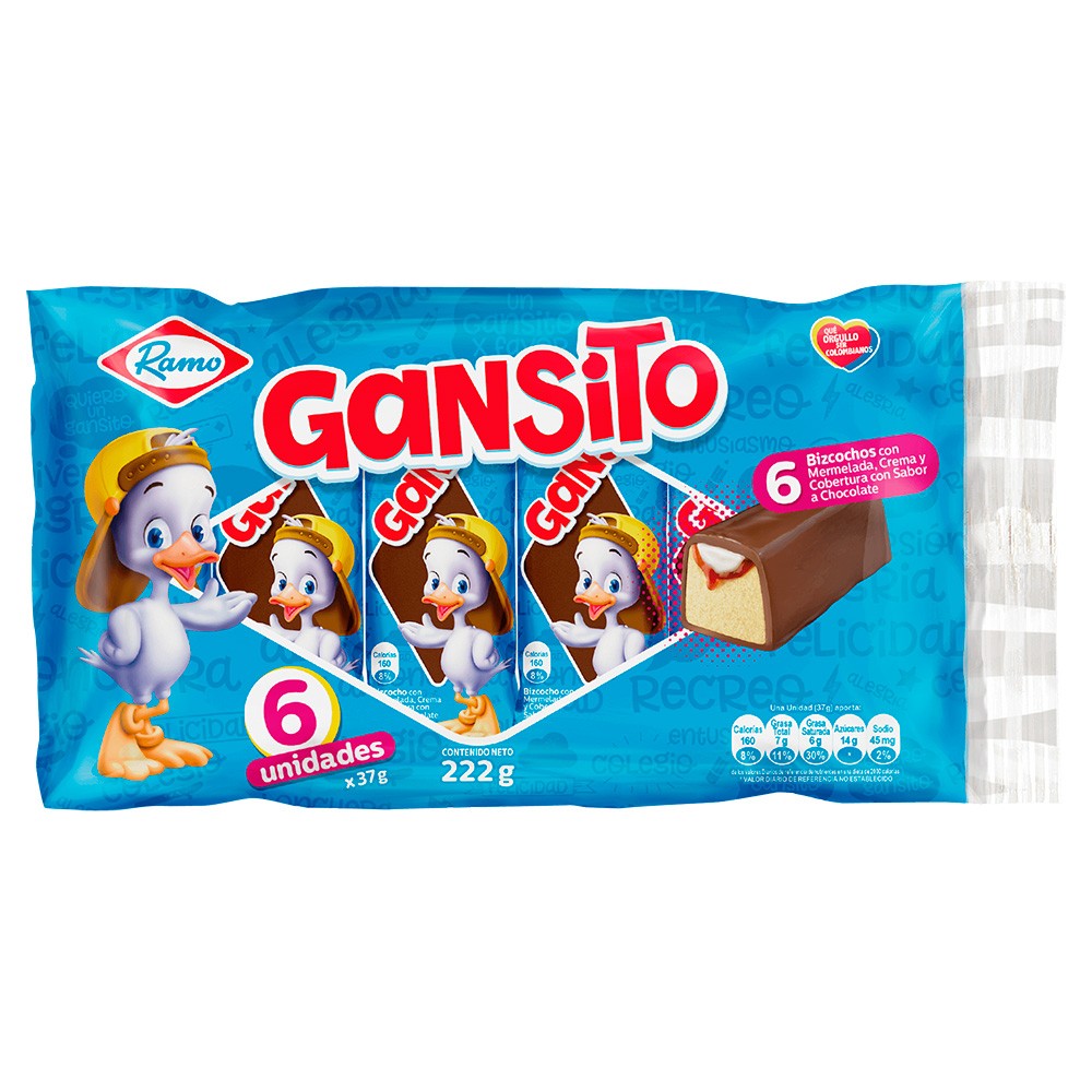 LONCHERA GANSITO SURT 6U 222gr RAMO