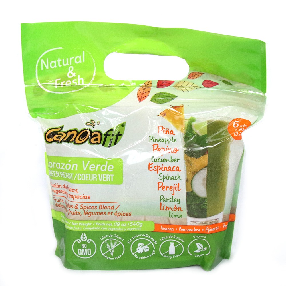 PULPA CONG FIT CORAZON VERDE CANOA*540GR