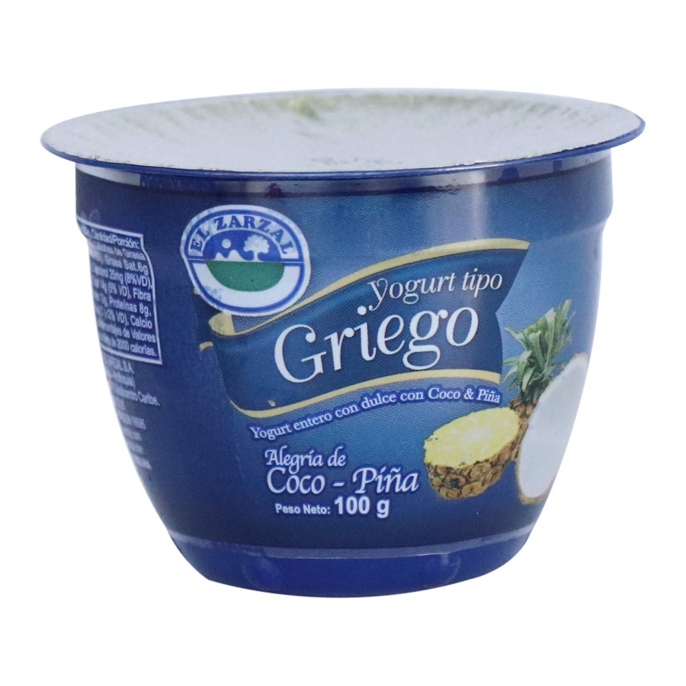 YOGURT TP GRIEGO COCO PIÑA *100GR ZARZAL