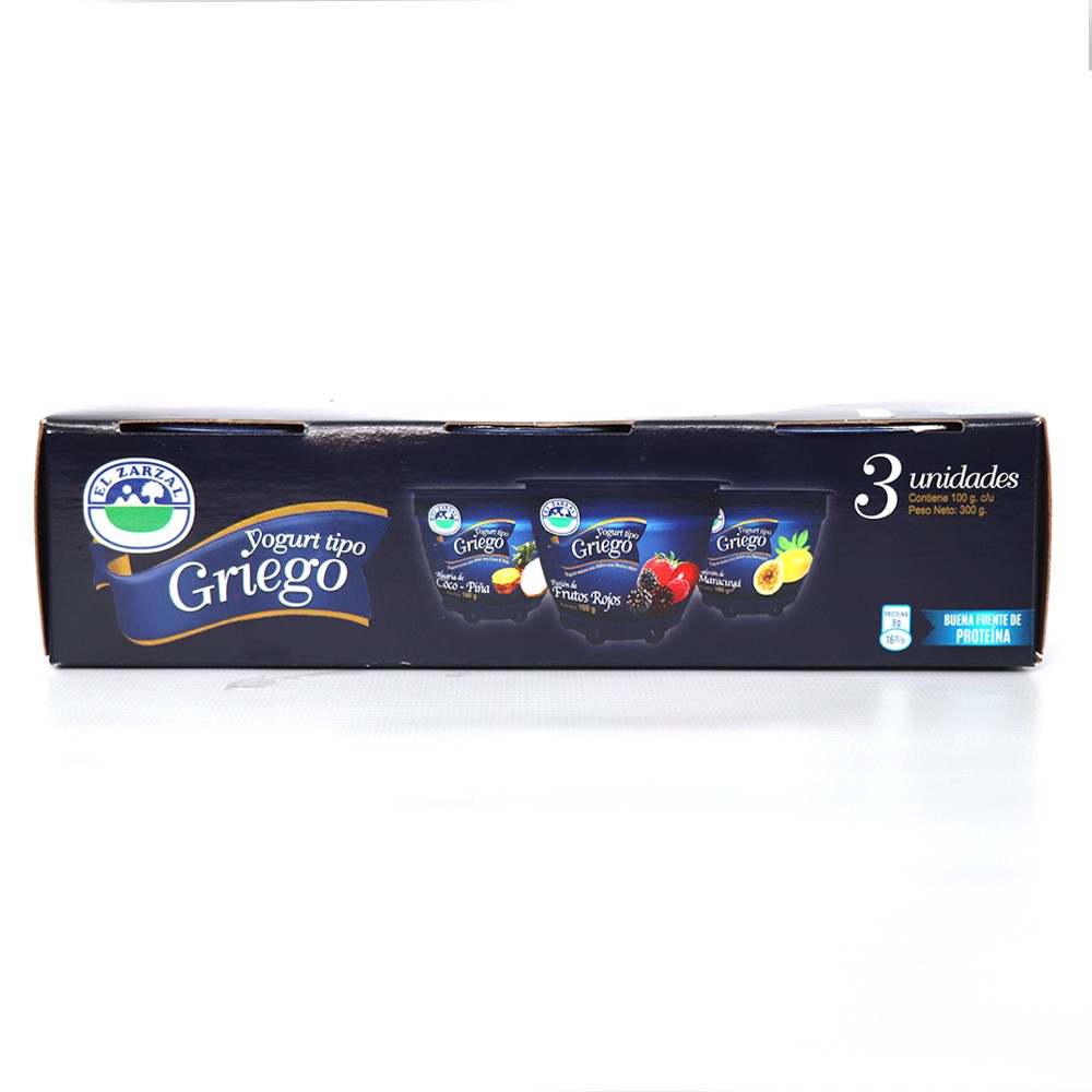 YOGURT TP GRIEGO 3UND*100GR ZARZAL SURTI