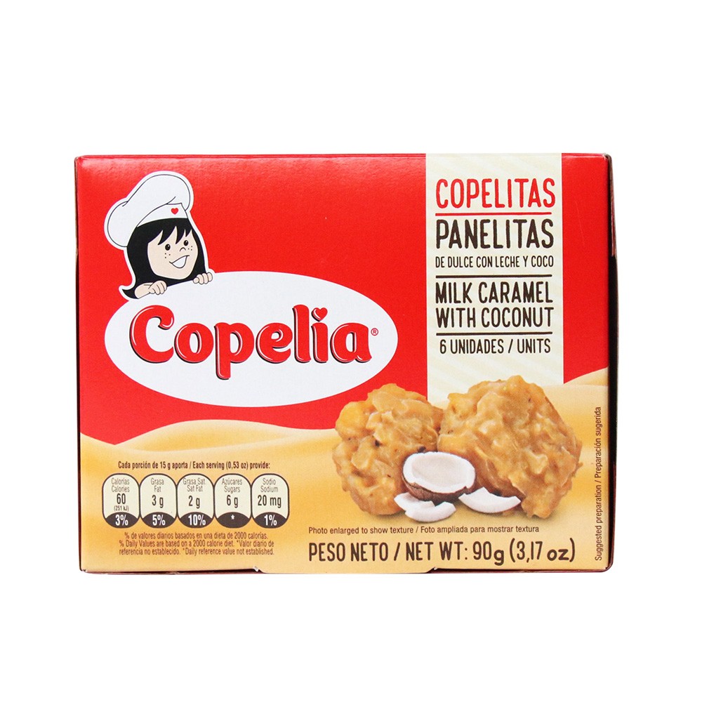 PANELITA  AREQUIPE/COCO COPELIA  x 90GR