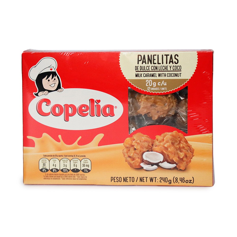 PANELITA COPELIA DULCE CON LECHEX12*20GR