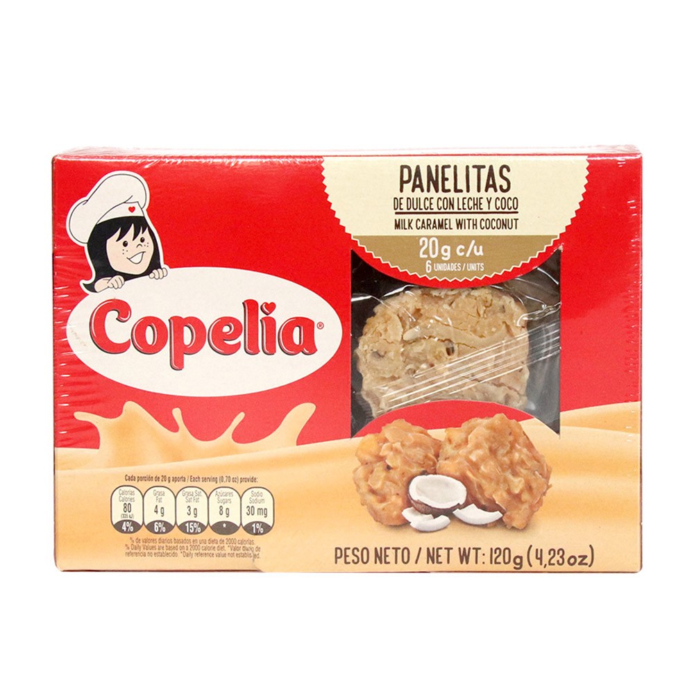 PANELITA COPELIA DULCE CON LECHE X6*20GR