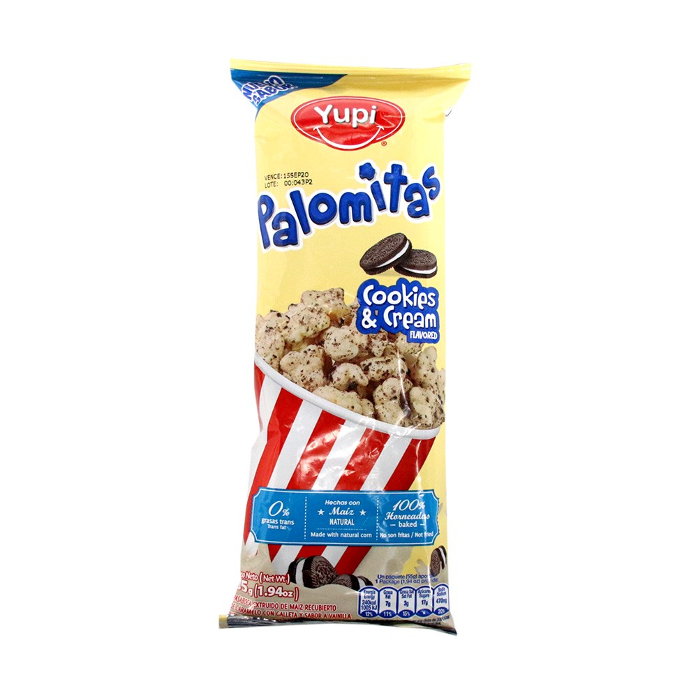 PALOMITAS GALLETA CON CREMA YUPI x 55GR
