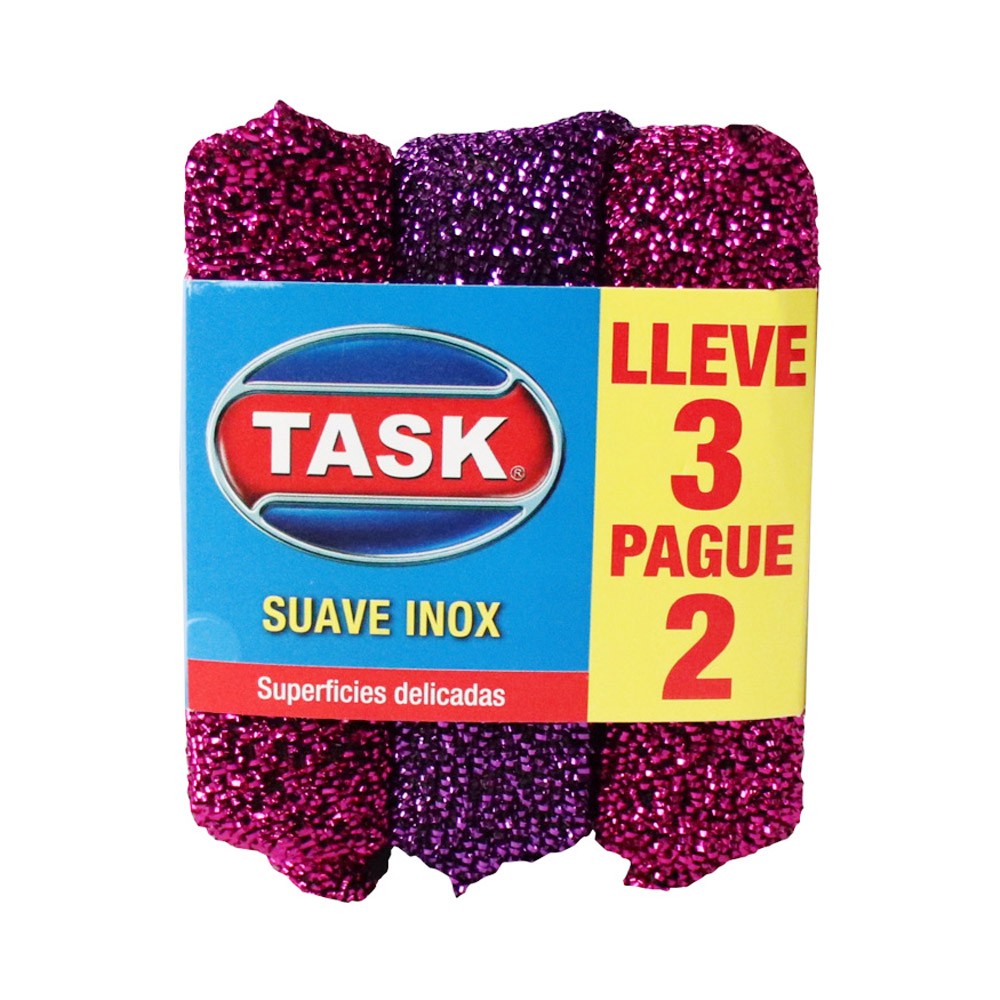 ESPONJILLA SUAVE INOX TASK PAGUE2 LLEVE3