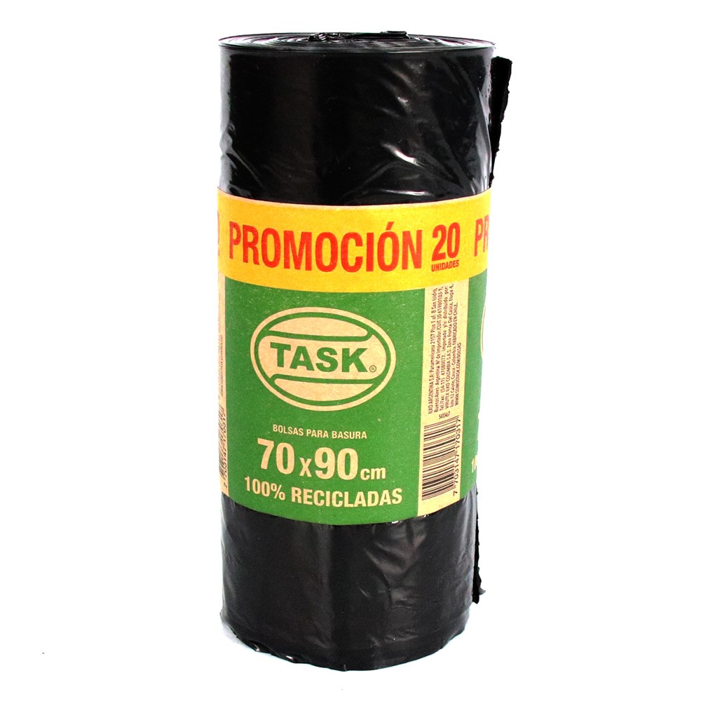 BOLSA BASURA TASK BIO ROLLO 70*90 *20UND
