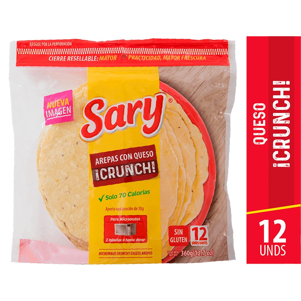 AREPA DE QUESO CRUNCH  SARY  x 360GR