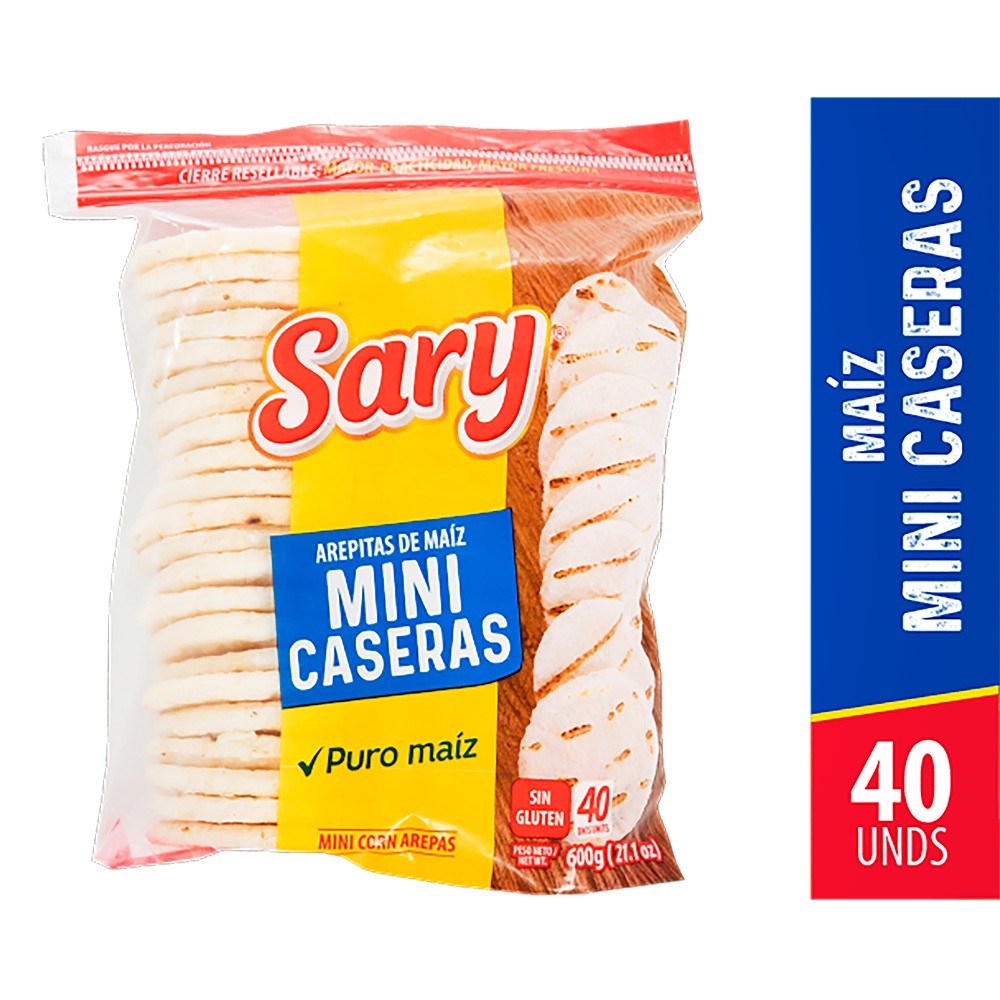 AREPA TELA BLANCA MINI CASERA SARY*600GR