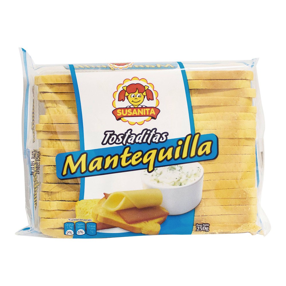TOSTADA MANTEQUILLA SUSANITA x 250GR