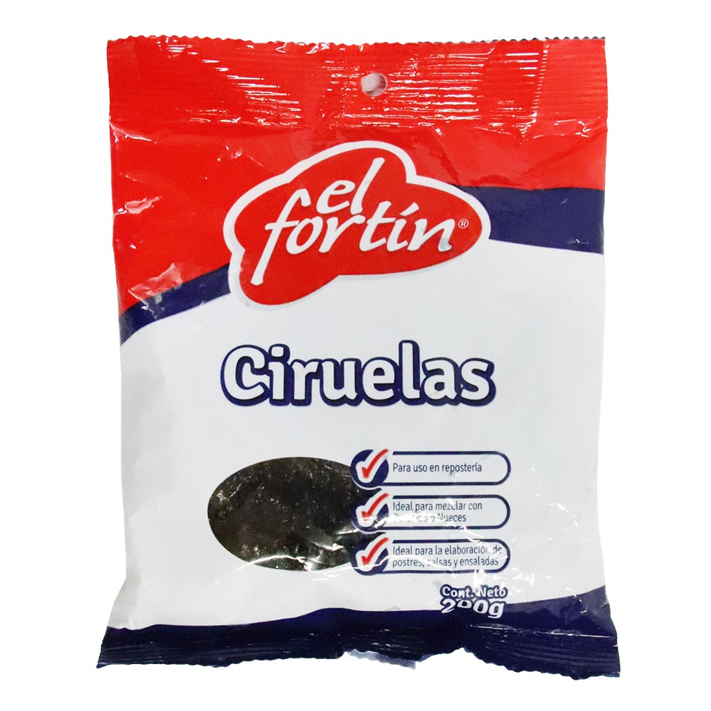 CIRUELAS S/SEMILLA EL FORTIN  x 200GR