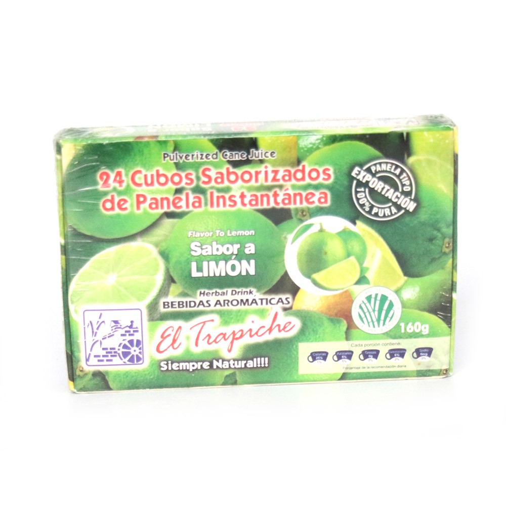 CUBOS DE PANELA LIMON 24U*160GR EL TRAPI