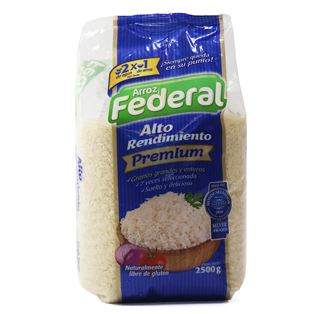 ARROZ ALTO RENDIMIENTO FEDERAL x 2500 GR