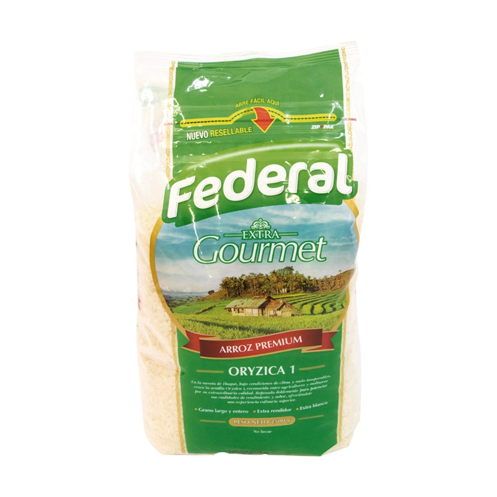 ARROZ EXTRA GOURMET FEDERAL  x 2500 GR