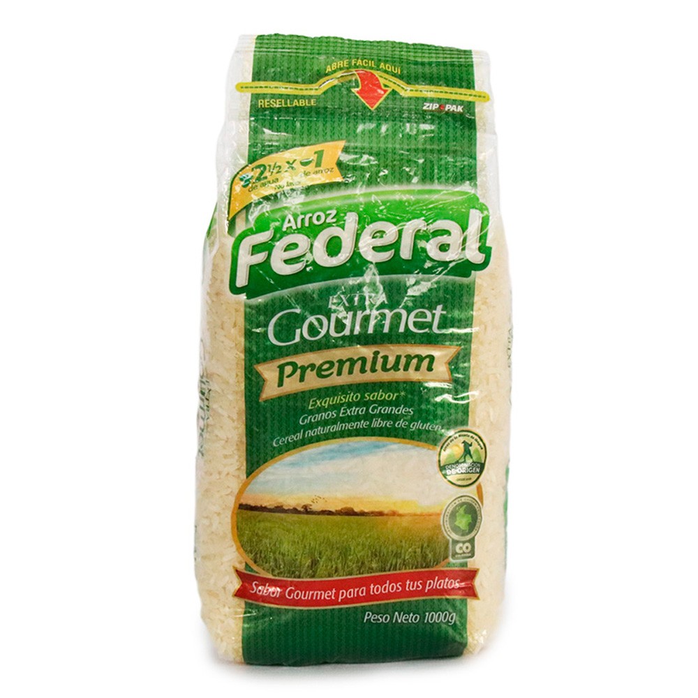 ARROZ EXTRA GOURMET FEDERAL x 1000 GR