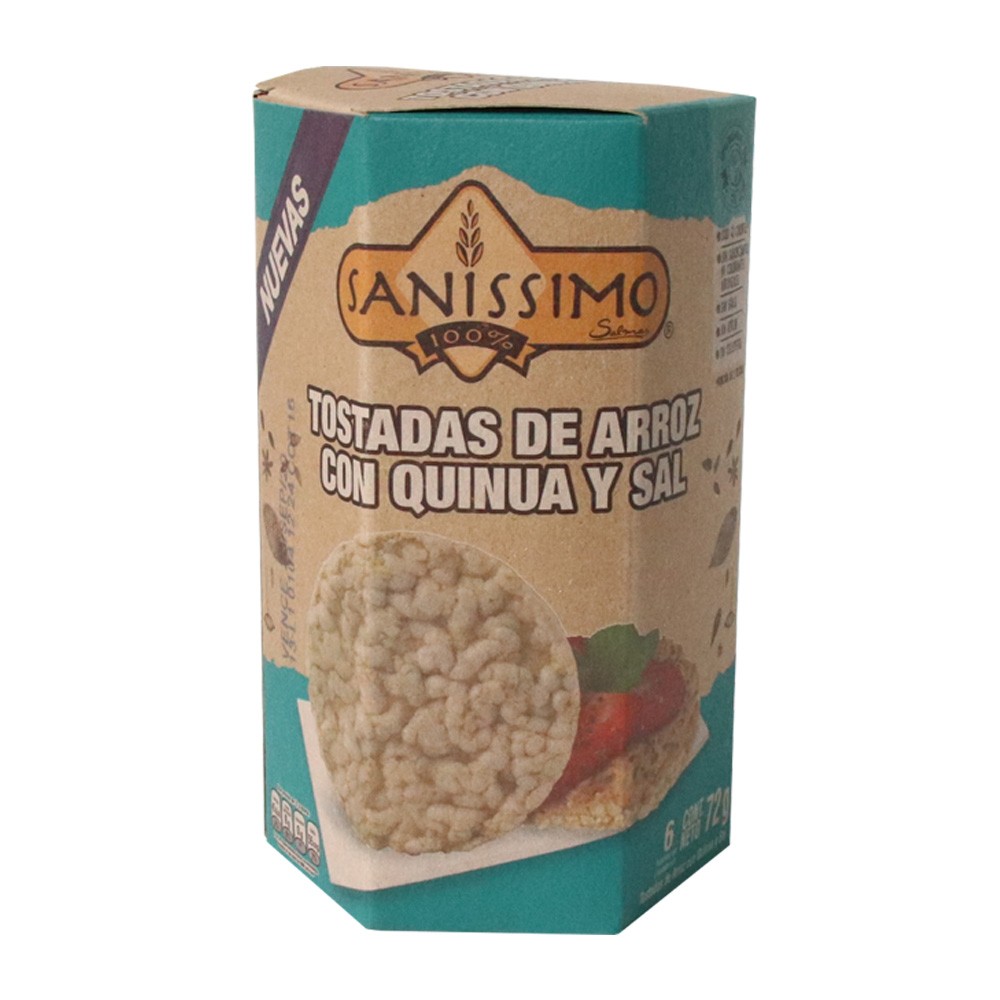 TOSTADA DE ARROZ Y QUINUA SANISSIMO*72GR