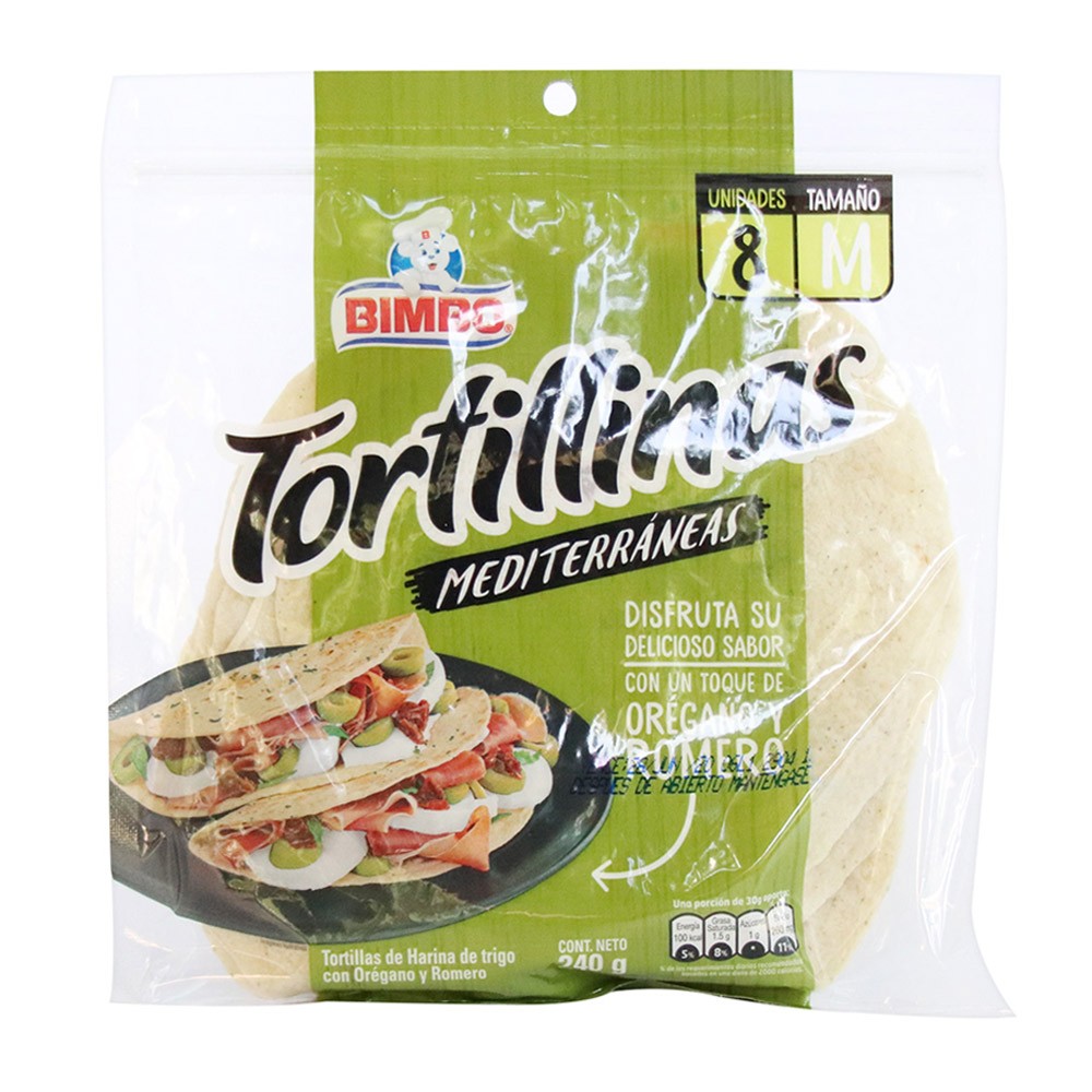 TORTILLA MEDITERRANEA BIMBO OREGA/ROMERO