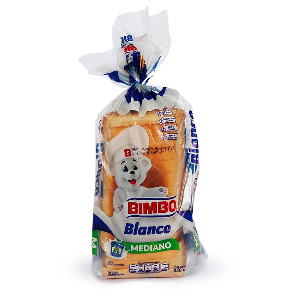 PAN BLANCO BIMBO  x 350GR