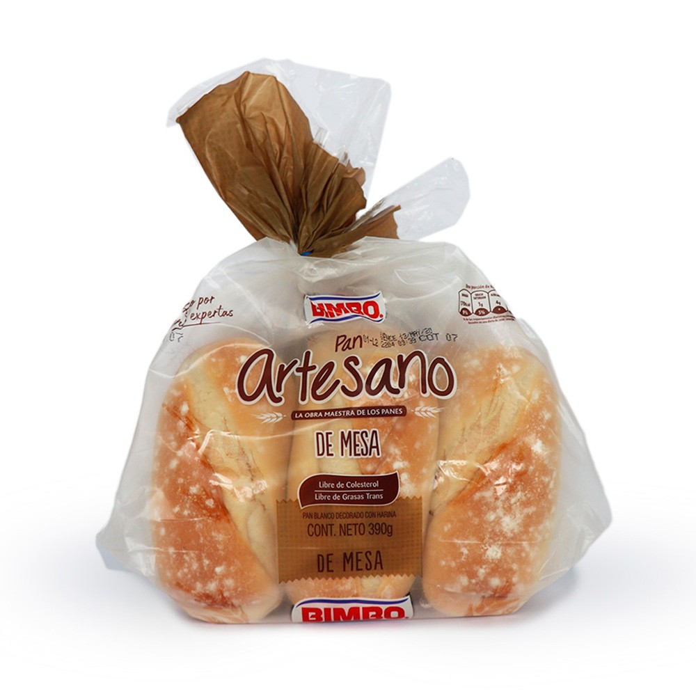 PAN ARTESANO DE MESA BIMBO  x 390GR
